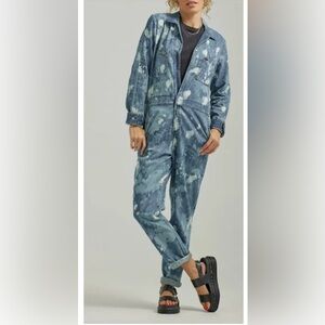 Free People x Lee Denim Splatter Unionalls
